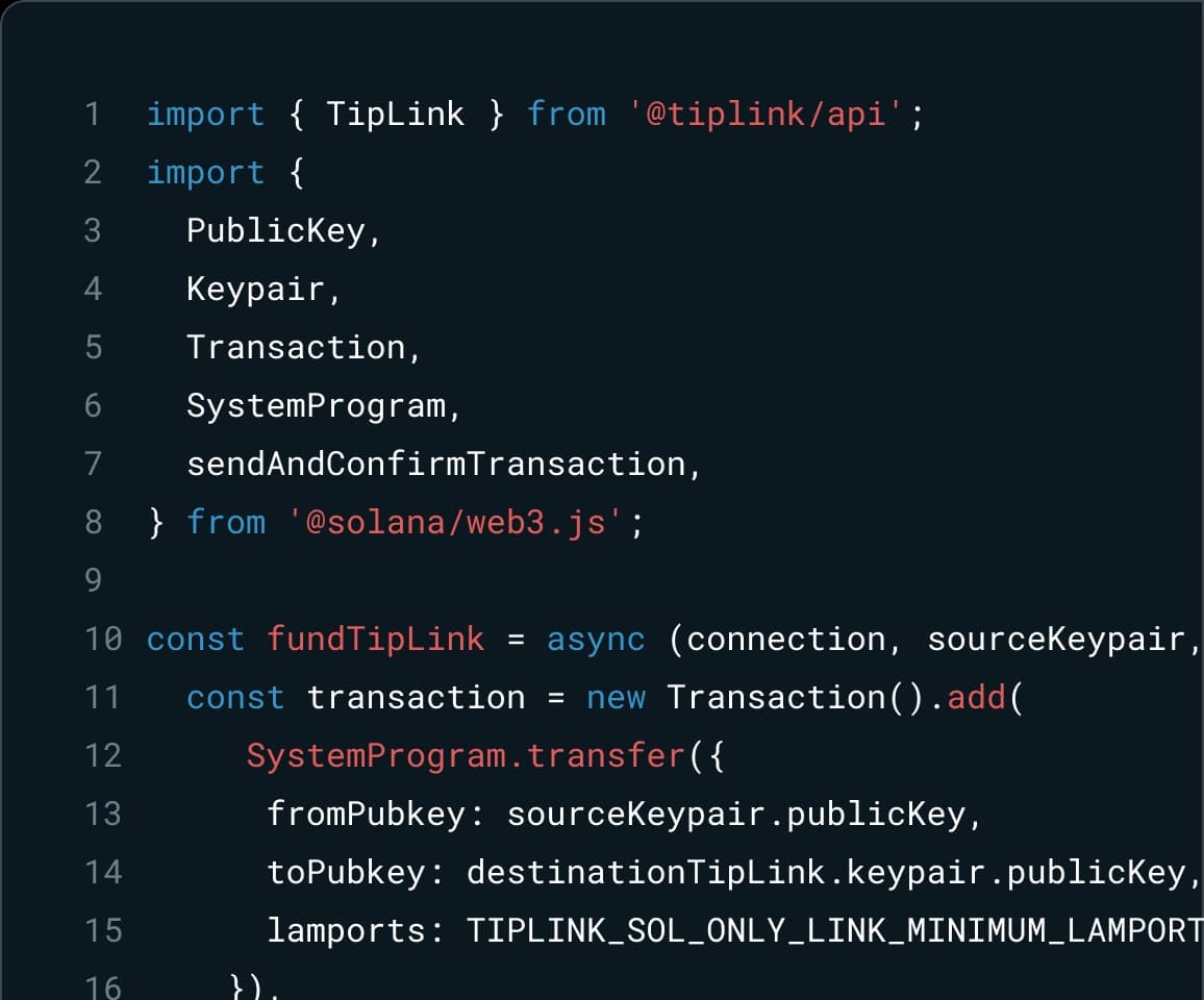 TipLink API Image